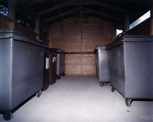 15.9 2000, Revontulentie 4, garbage bins, male, cause of death: Heroin overdose", 2002 , 80 x 100cm, c-print, diasec, ed. 6 15.9 2000, Revontulentie 4, garbage bins, male, cause of death: Heroin overdose", 2002 , 80 x 100cm, c-print, diasec, ed. 6